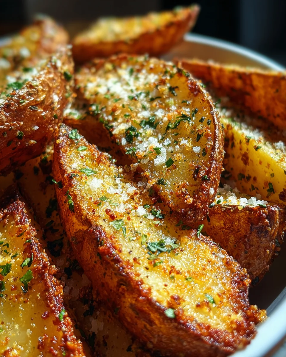 Baked Garlic Parmesan Potato Wedges 17 Baked