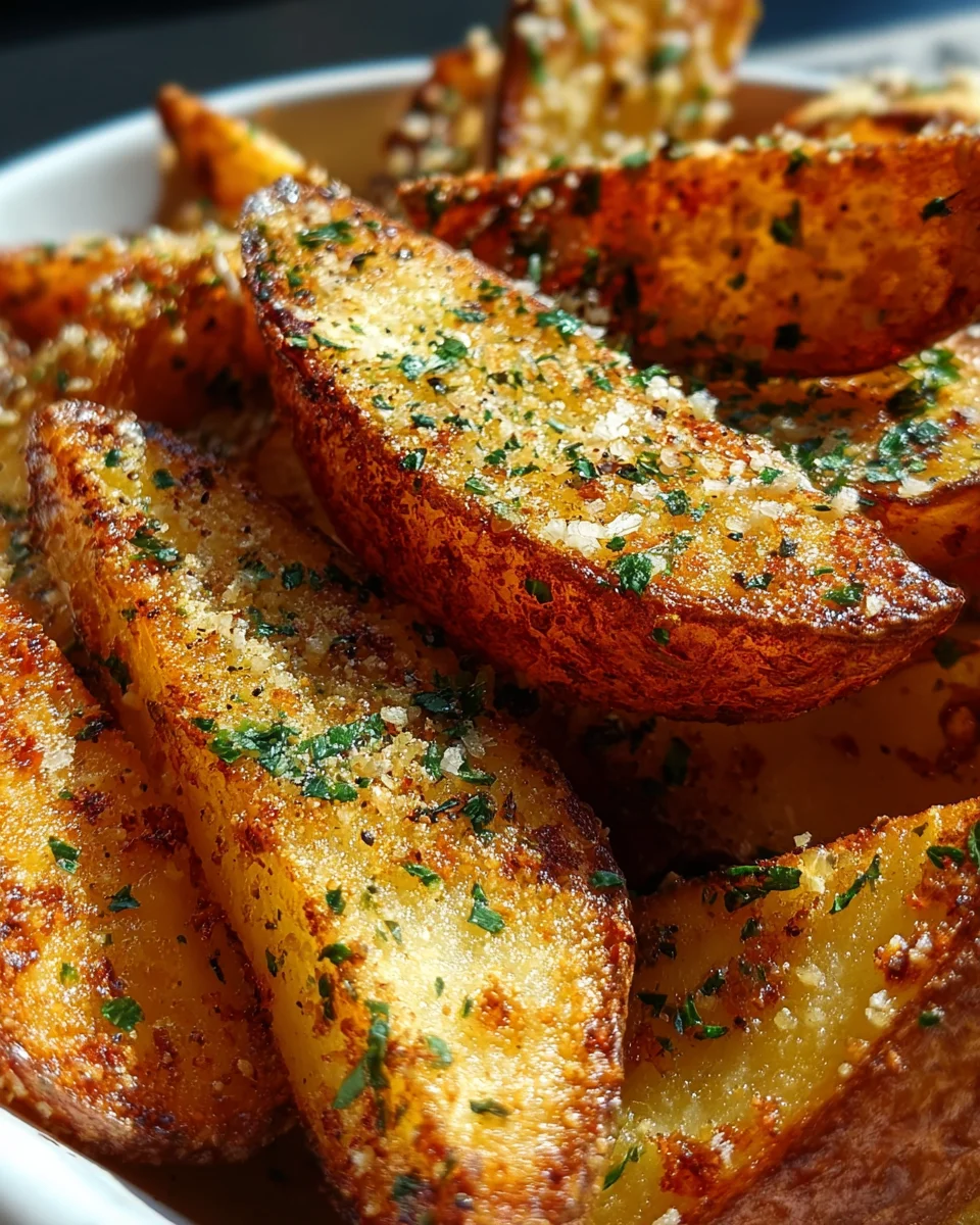 Baked Garlic Parmesan Potato Wedges 18 Baked