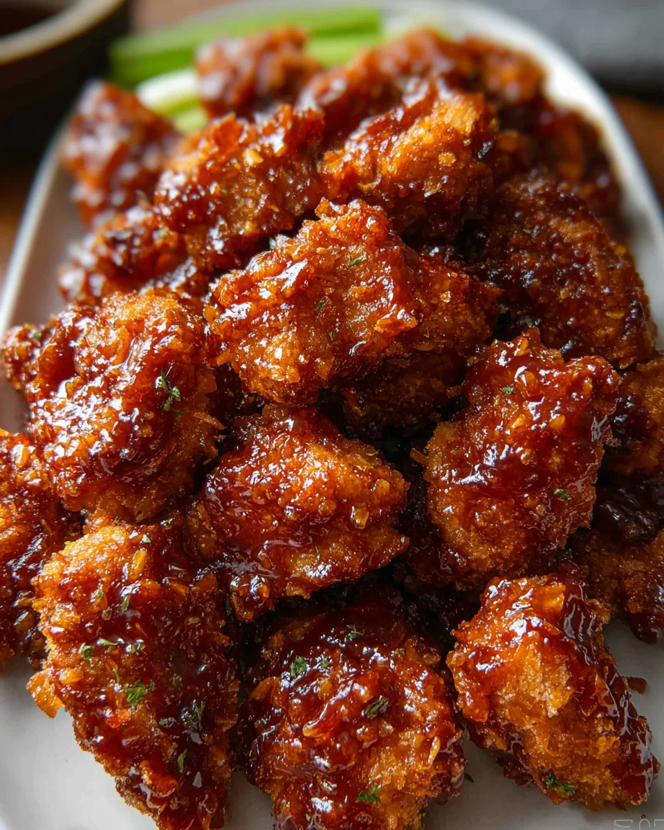 Baked Honey BBQ Chicken Bites 21 Baked
