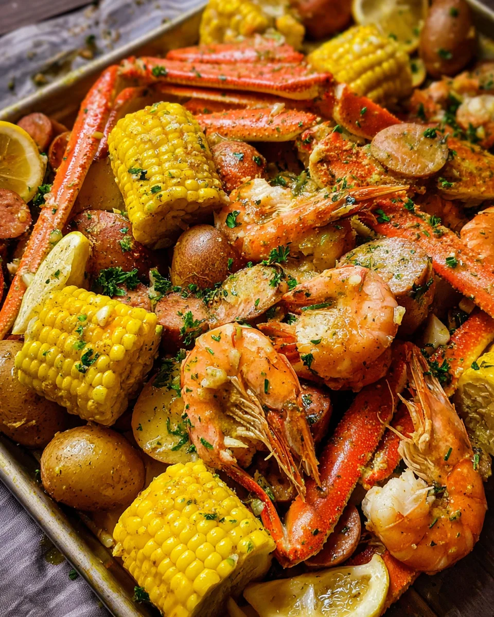 Cajun Seafood Boil with Garlic Butter Sauce