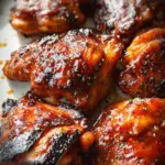 Caramelized BBQ Chicken Thighs in the Oven