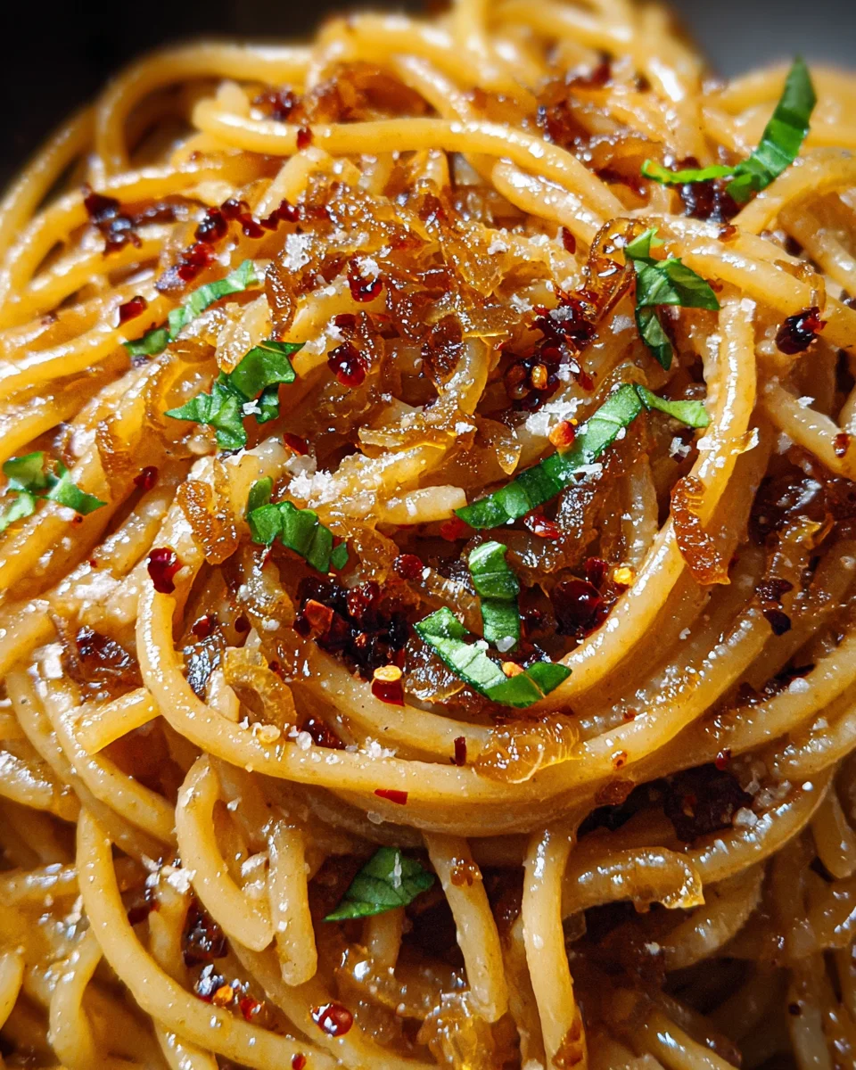 Caramelized Onion Pasta with Chili Oil 22 Caramelized Onion Pasta with Chili Oil