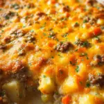 Cheesy Ground Beef and Potato Casserole