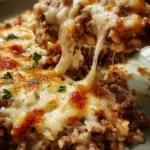 Cheesy Hamburger Rice Casserole