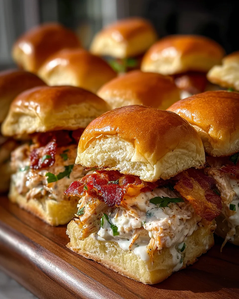 Chicken Bacon Ranch Sliders