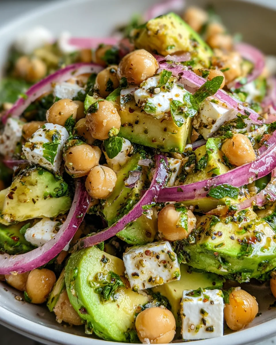 Home 21 Chickpea Feta Avocado Salad