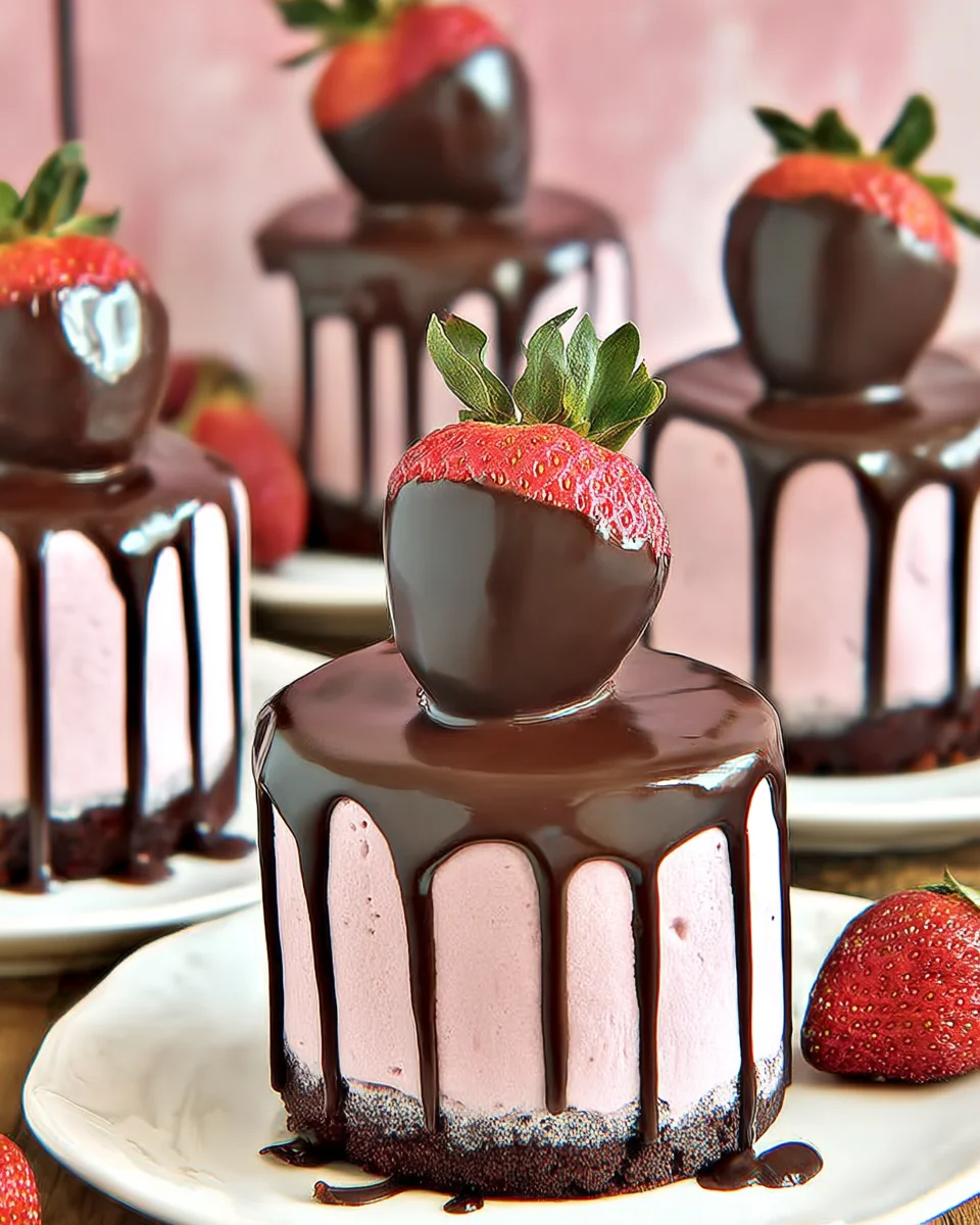 Chocolate-Covered Strawberry Mini Cakes 23 Chocolate-Covered Strawberry Mini Cakes