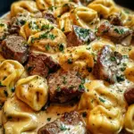 Cracked Garlic Steak Tortellini in Creamhouse Sauce Bliss