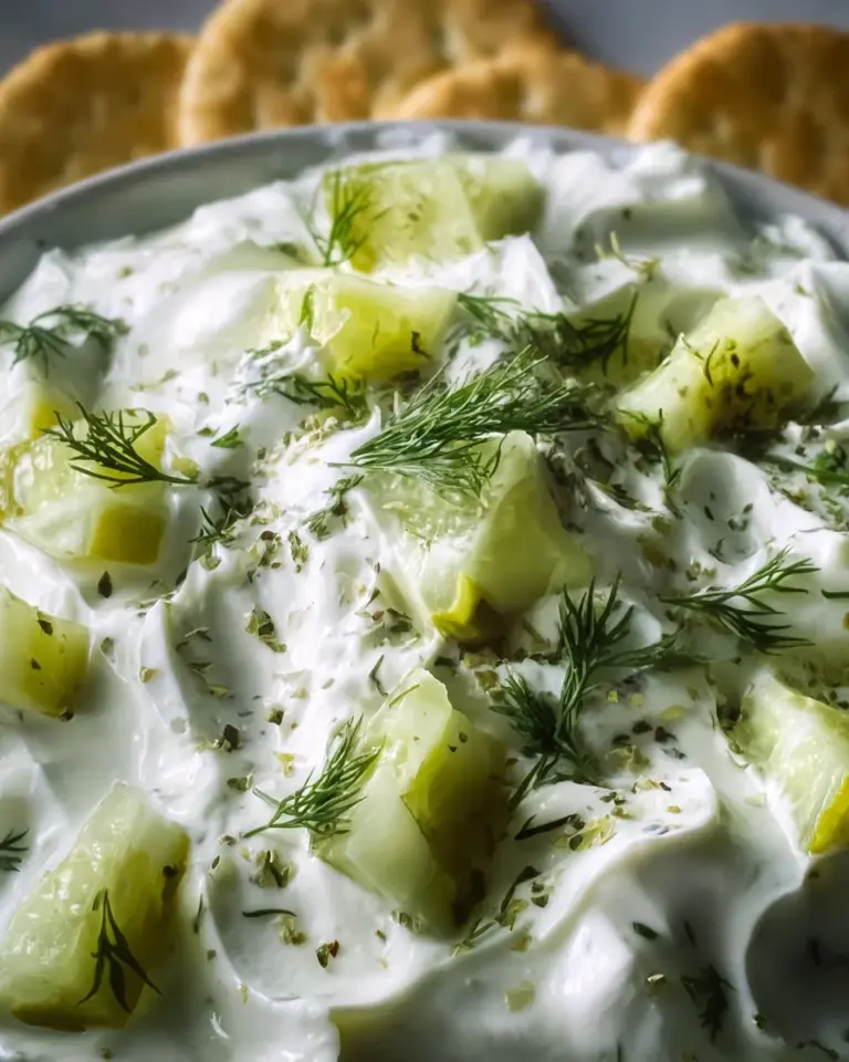 Creamy Dill Pickle Cottage Cheese Dip