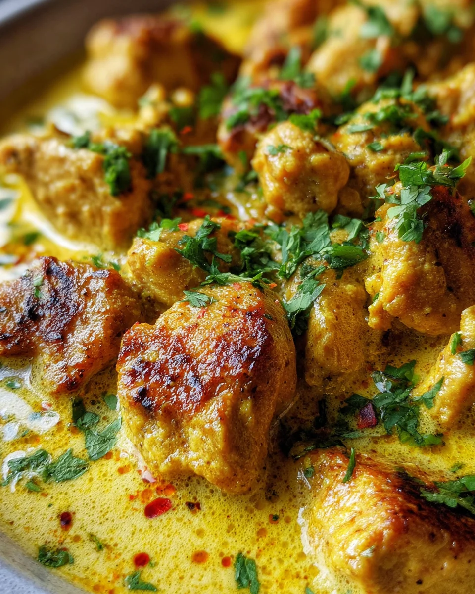 Creamy Homemade Chicken Korma Perfect with Flatbread or Rice