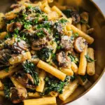 Creamy Parmesan Spinach Mushroom Pasta