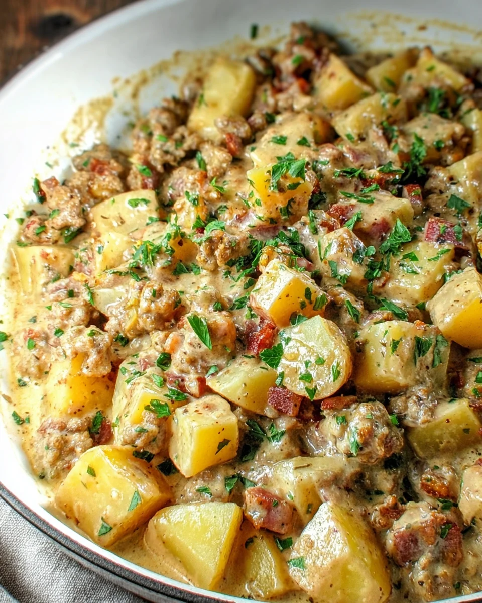 Creamy Sausage and Potatoes
