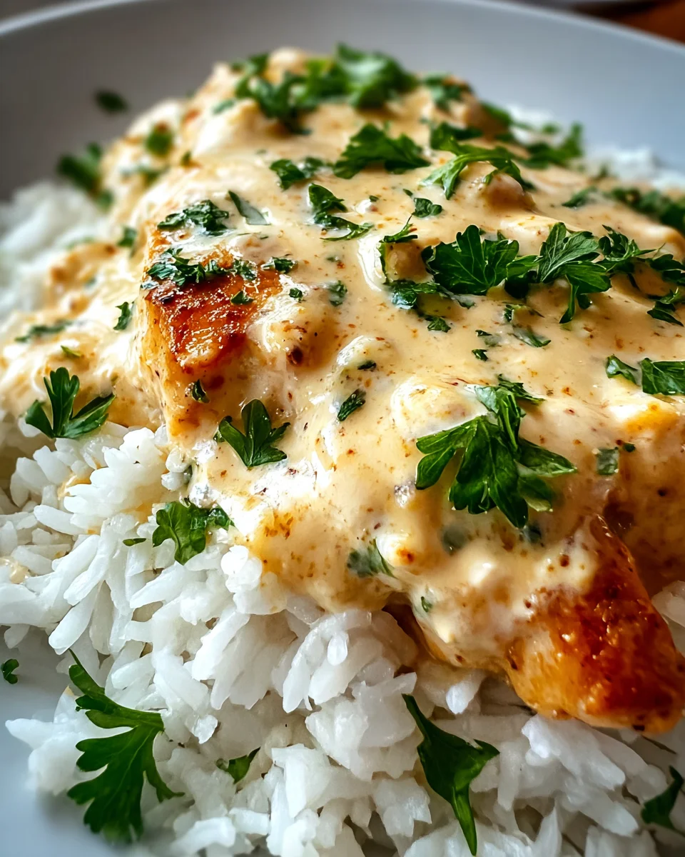 Creamy Smothered Chicken and Rice