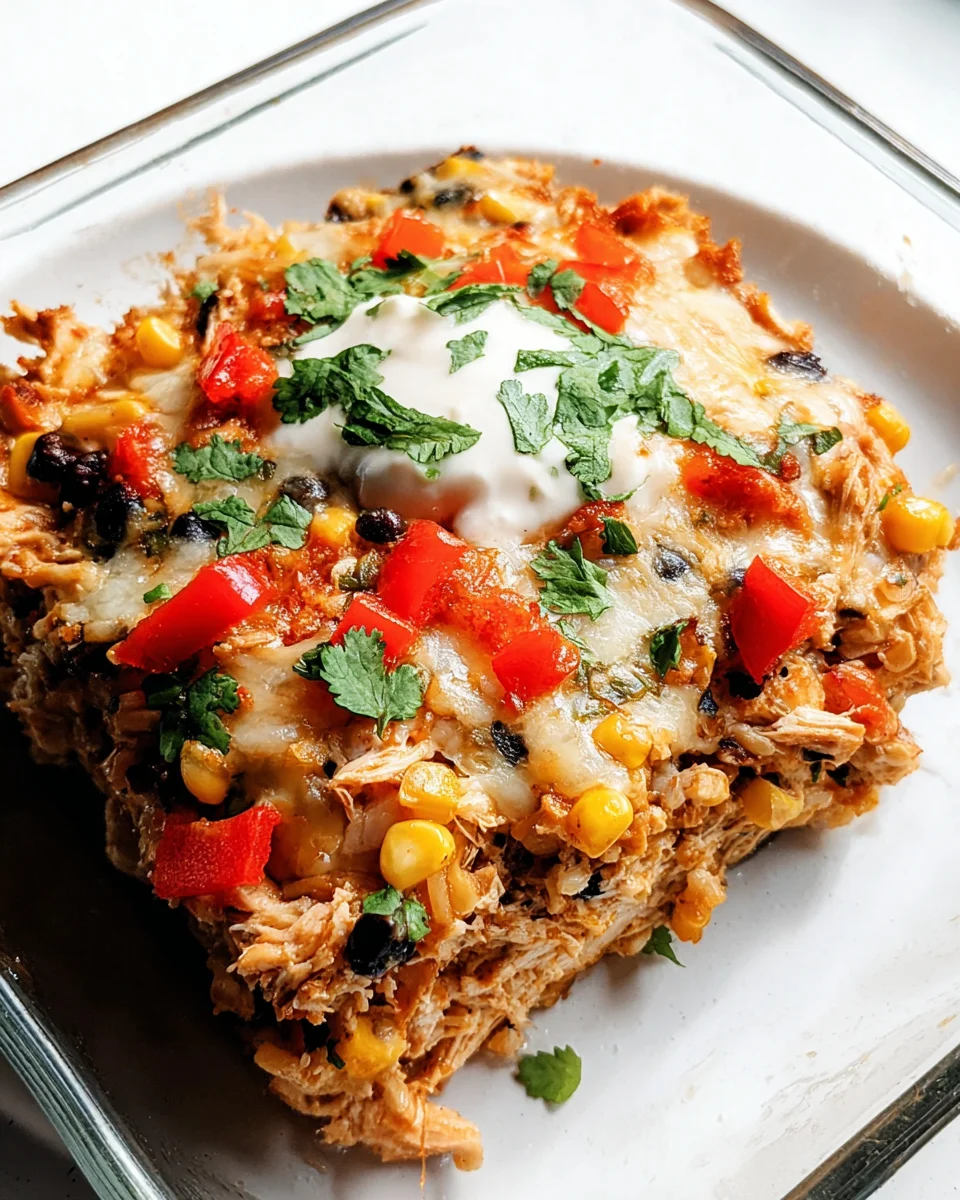 Easy Chicken Burrito Casserole