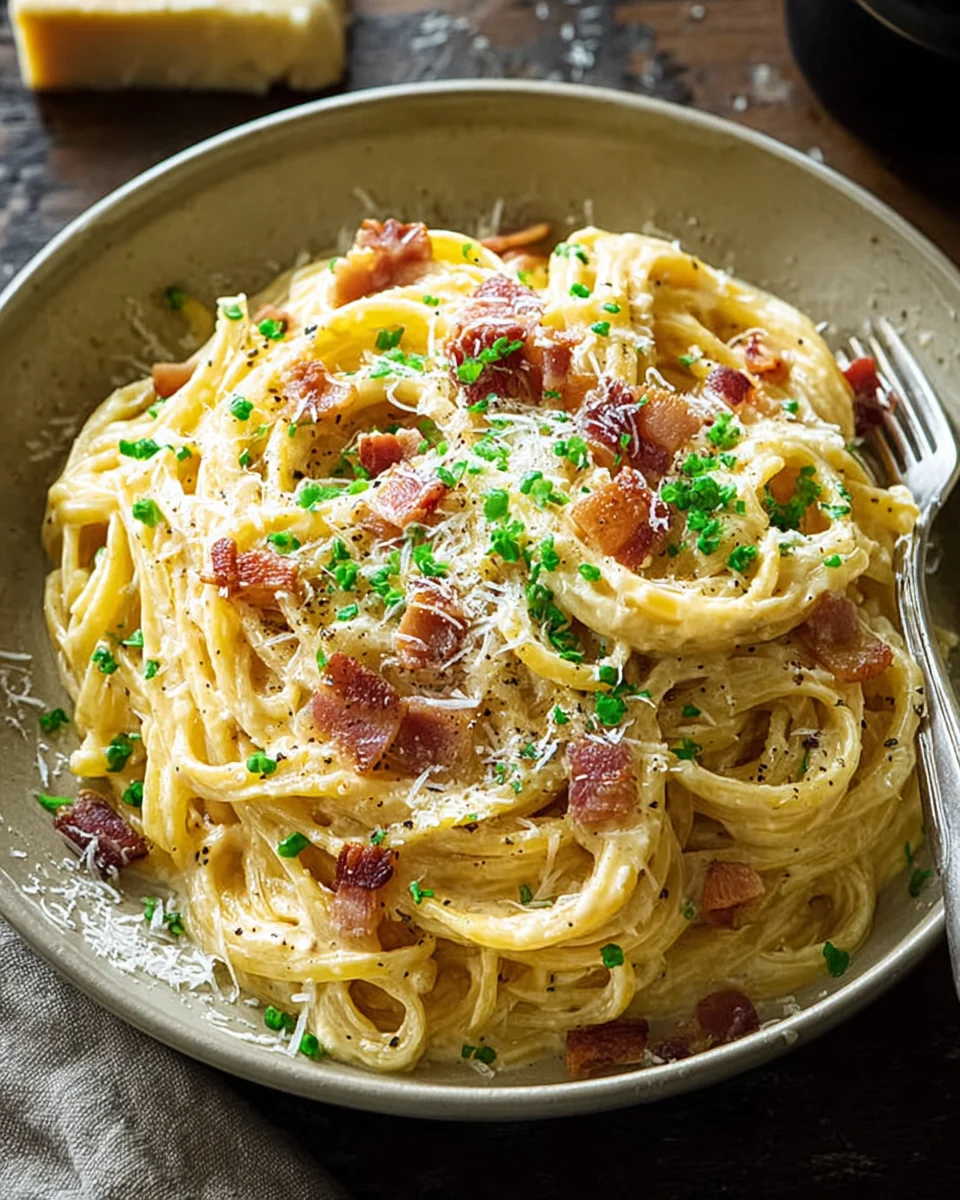 Easy Creamy Carbonara Pasta