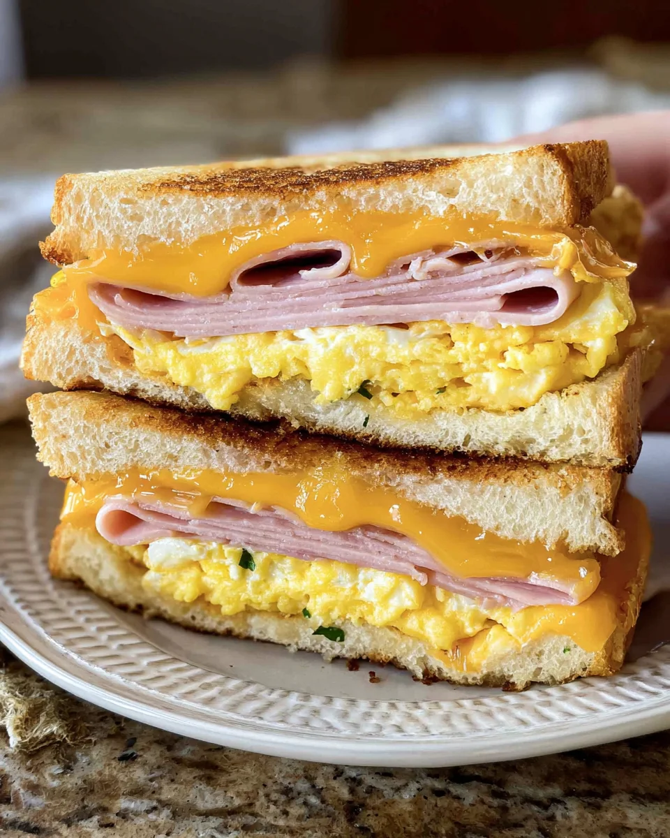 Egg and Ham Breakfast Sandwich
