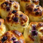 Fluffy Cottage Cheese Blueberry Cloud Bread