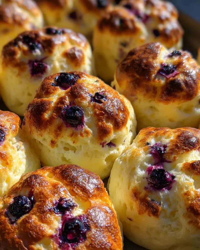 Fluffy Cottage Cheese Blueberry Cloud Bread