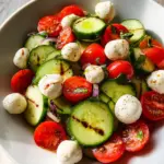 Fresh Cucumber Caprese Salad
