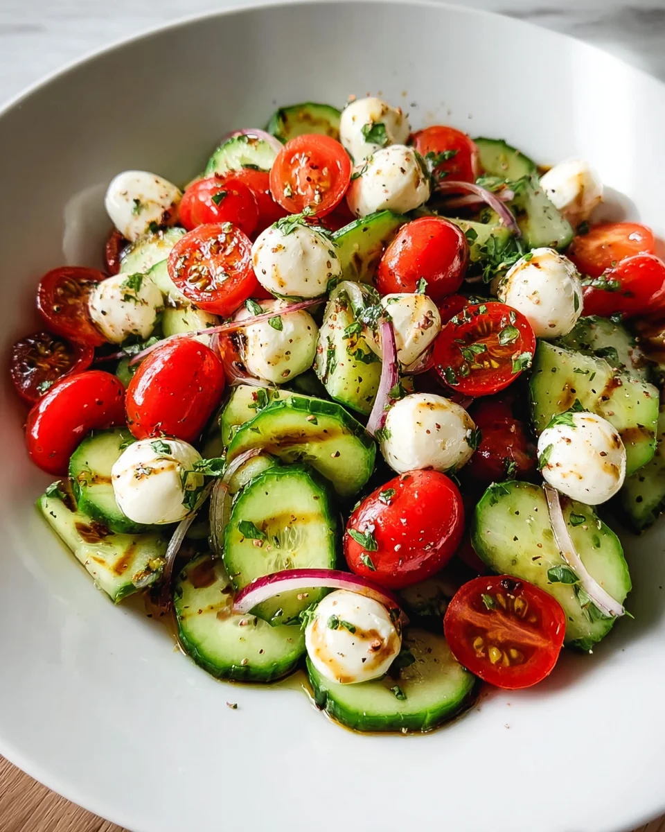 Fresh Cucumber Caprese Salad 17 Fresh