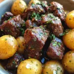 Garlic Butter Beef Bites with Potatoes