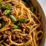 Mongolian Ground Beef Noodles