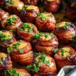 Mustard Hasselback Kielbasa Bites