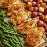 Parmesan Crusted Chicken Sheet Pan Dinner