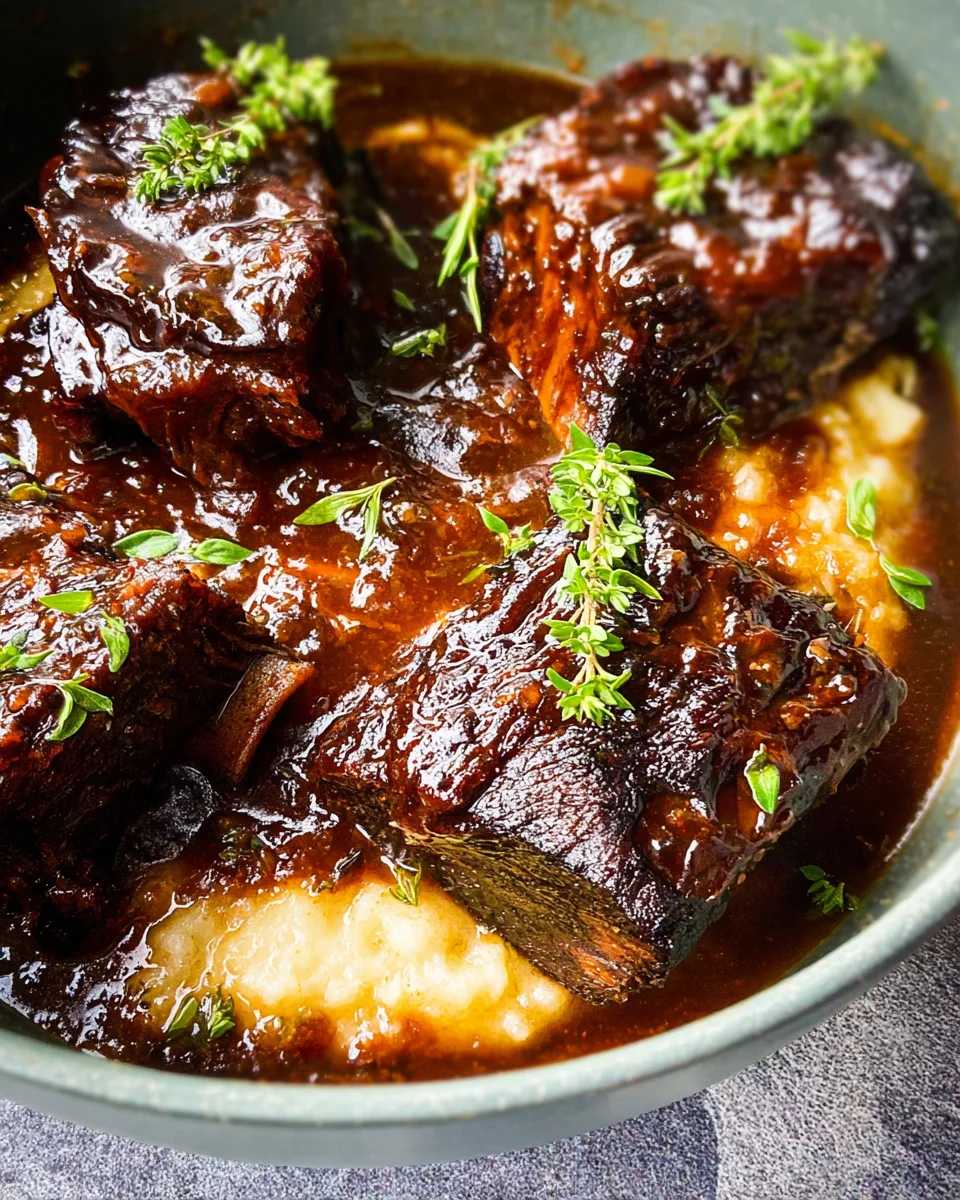 Home 9 Red Wine Braised Short Ribs in Dutch Oven