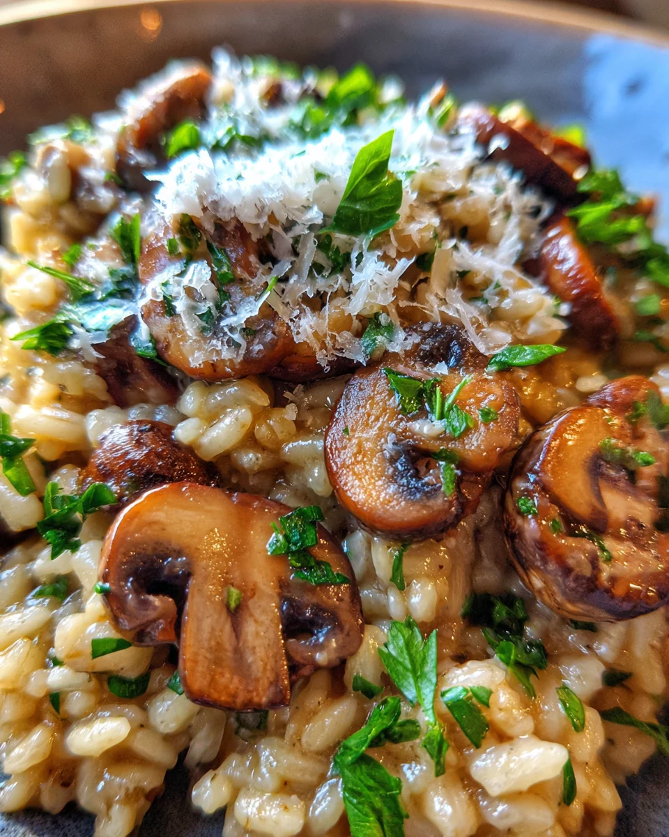 Risotto Mushrooms Italian Dish