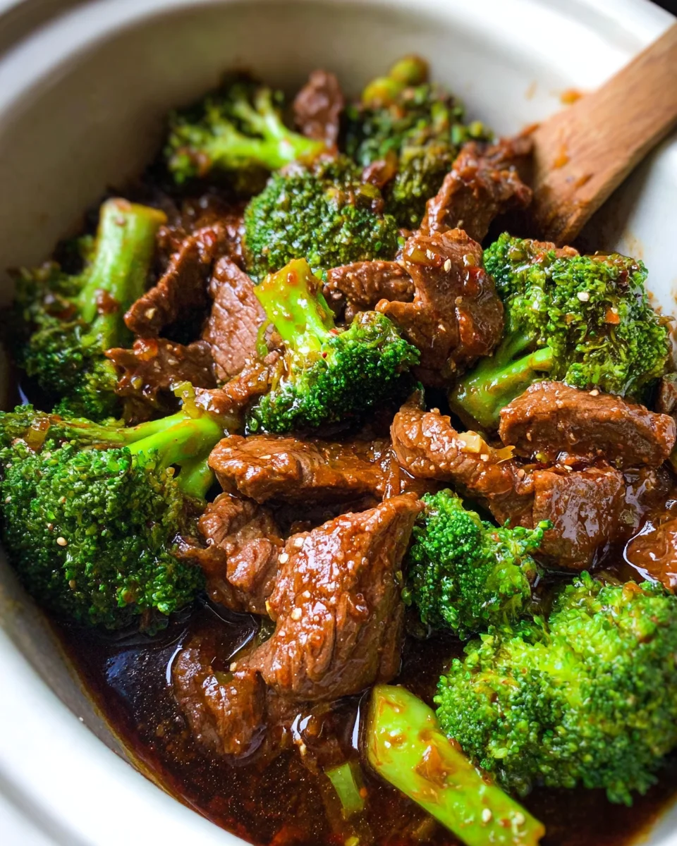 Slow Cooker Broccoli Beef