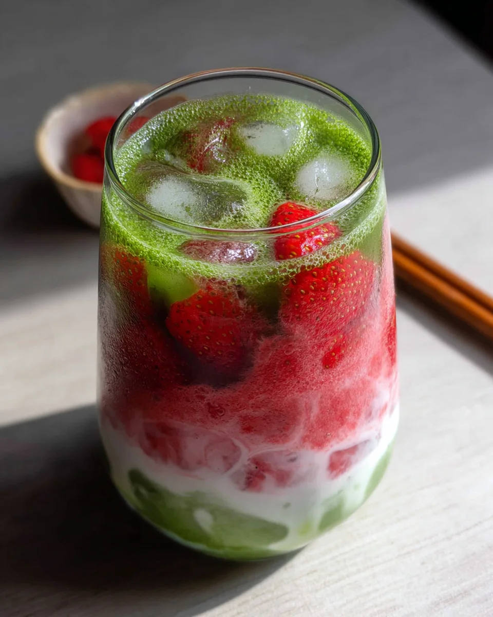 Strawberry Matcha Latte