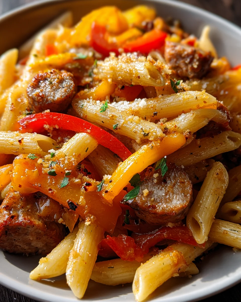 Sweet Pepper & Sausage Pasta