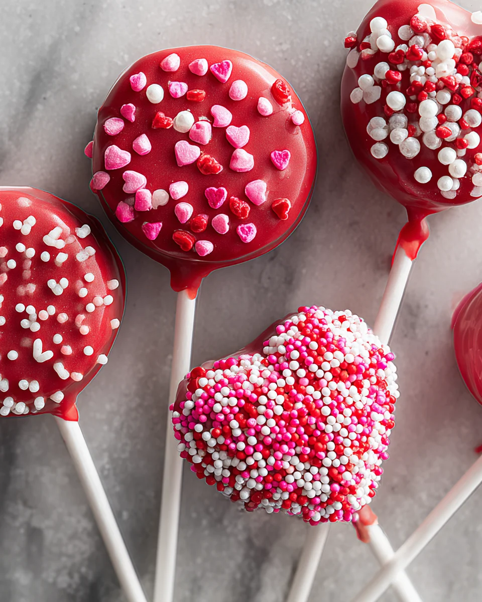 Valentine's Day Oreo Pops