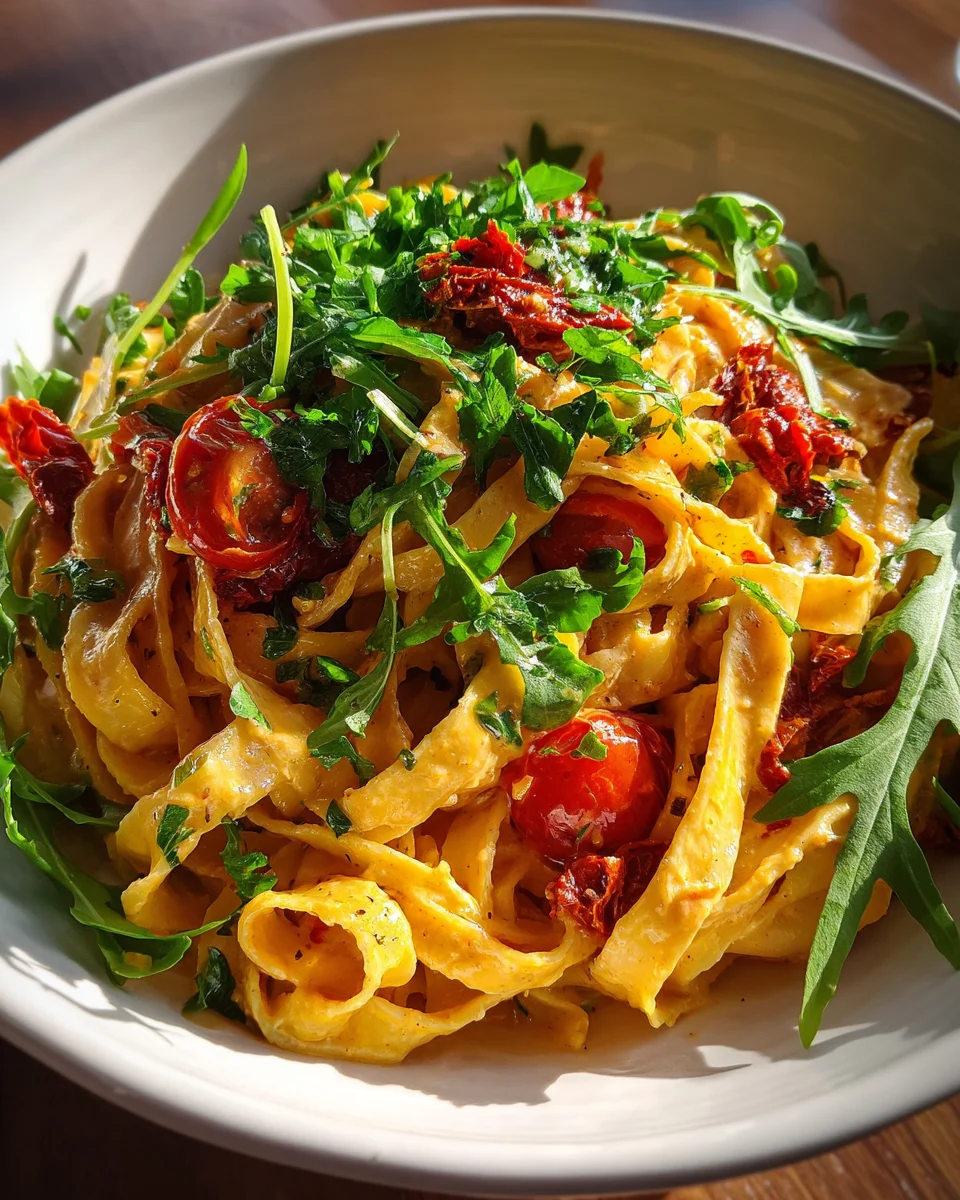 Vegan Creamy Sun Dried Tomato Pasta Recipe